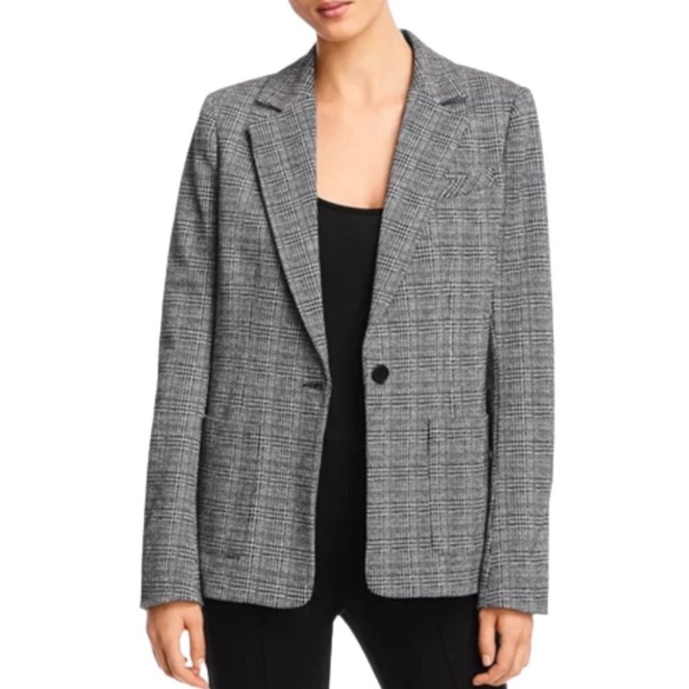 Bailey 44 LInden Plaid Blazer Size 8 Allover Houndstooth Print